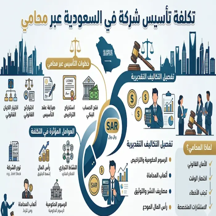 تكلفة تأسيس شركة في السعودية عبر محامي