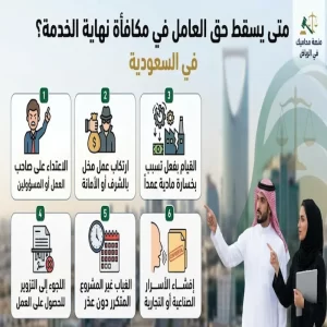 متى يسقط حق العامل في مكافأة نهاية الخدمة؟