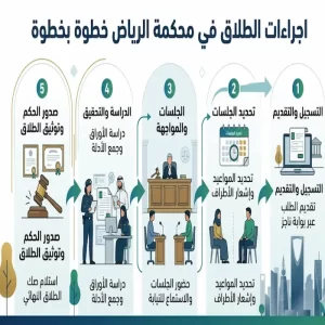 اجراءات الطلاق في محكمة الرياض خطوة بخطوة