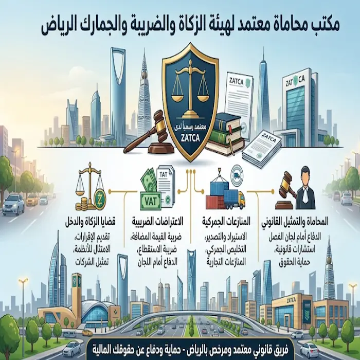 مكتب محاماة معتمد لهيئة الزكاة والضريبة والجمارك الرياض