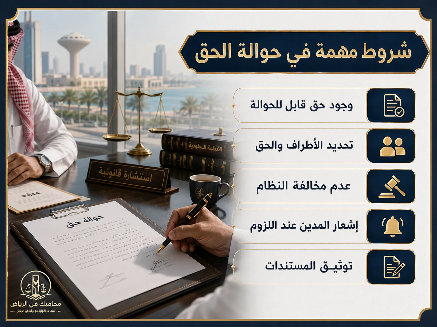 شروط مهمة في حوالة الحق