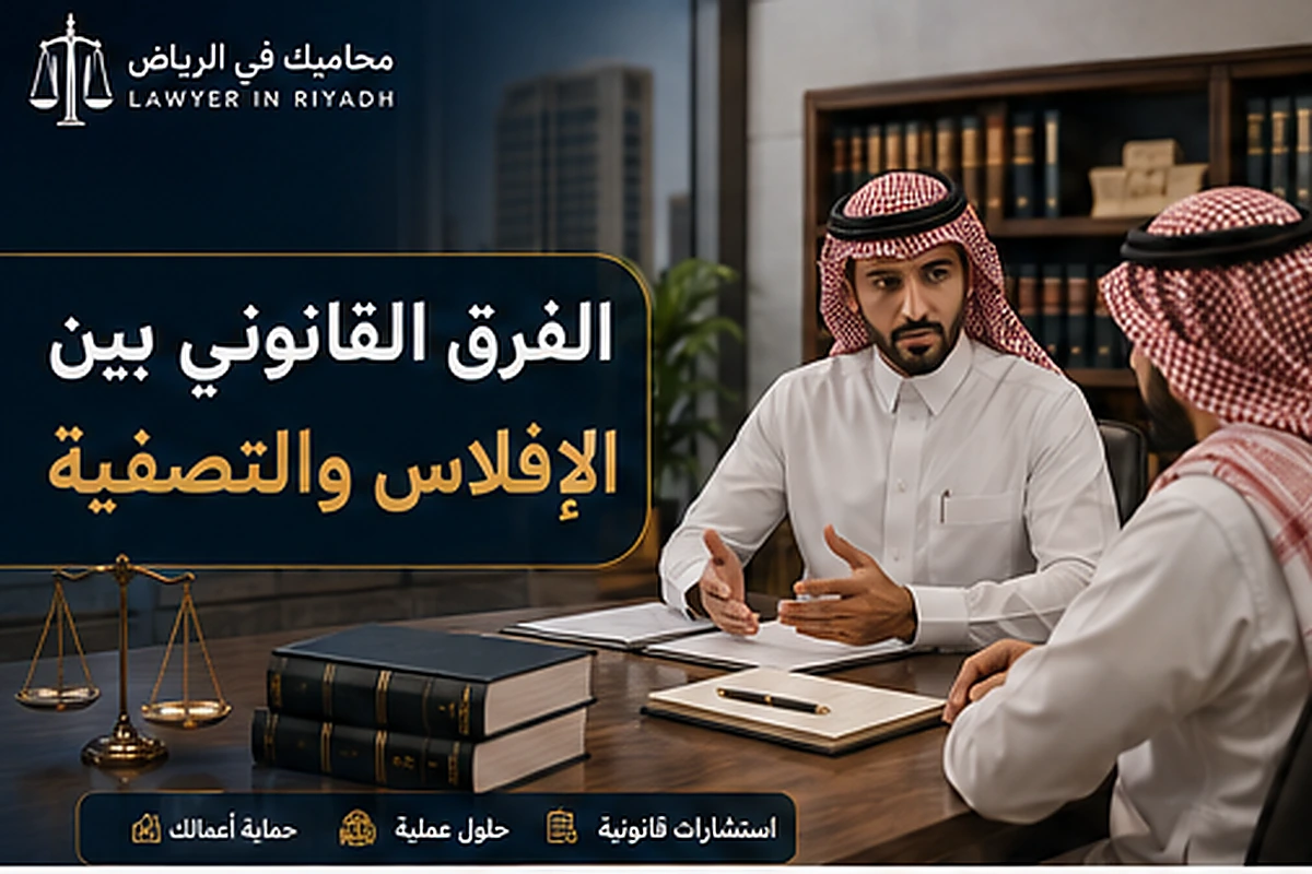 غلاف مقال الفرق القانوني بين الإفلاس والتصفية في السعودية