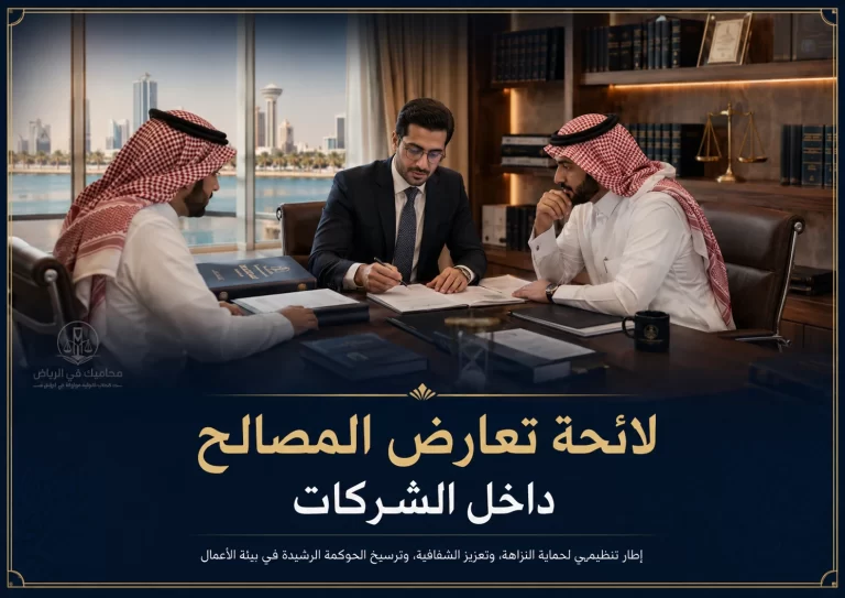 غلاف مقال لائحة تعارض المصالح داخل الشركات