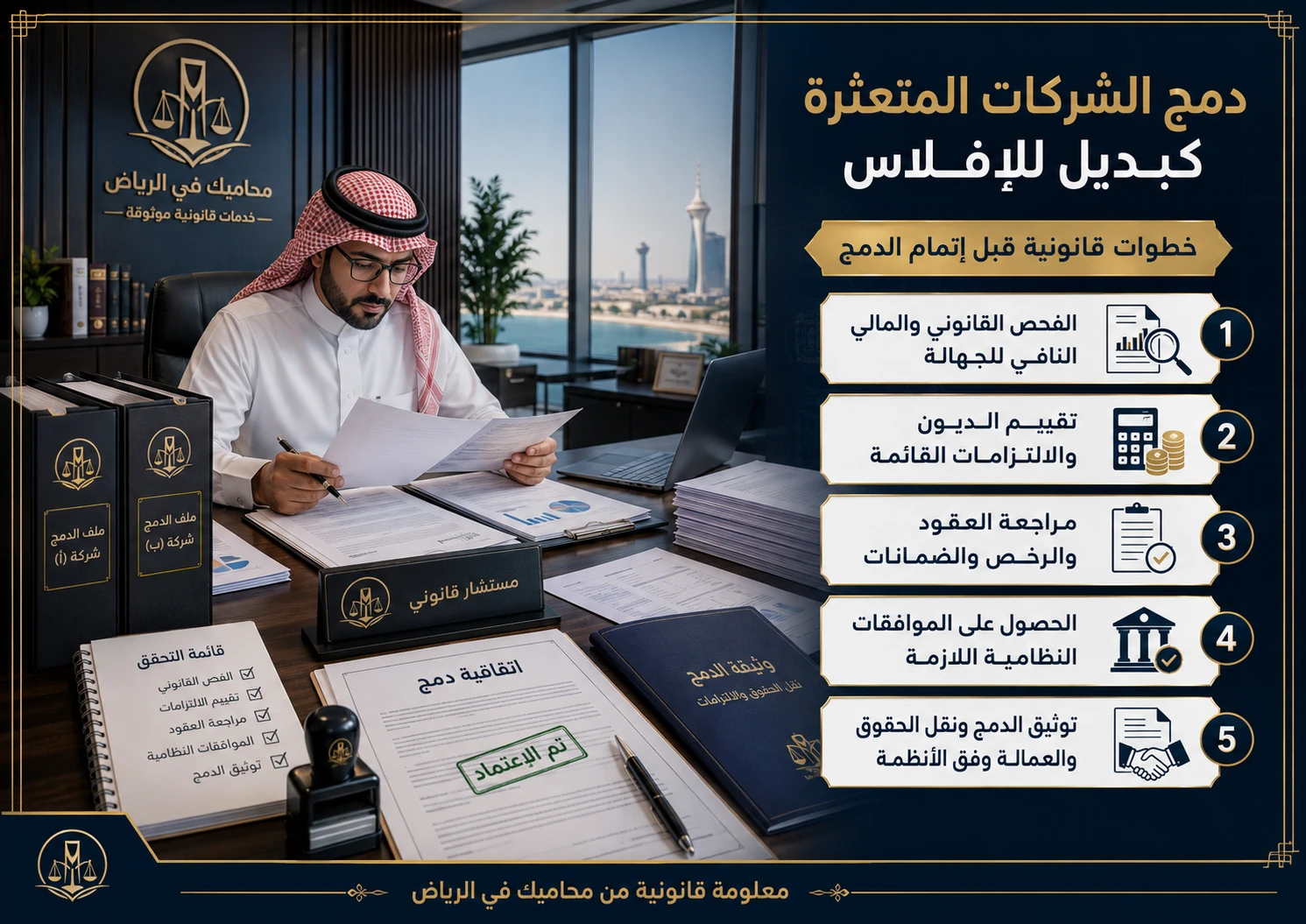 خطوات قانونية قبل إتمام الدمج للشركات المتعثرة