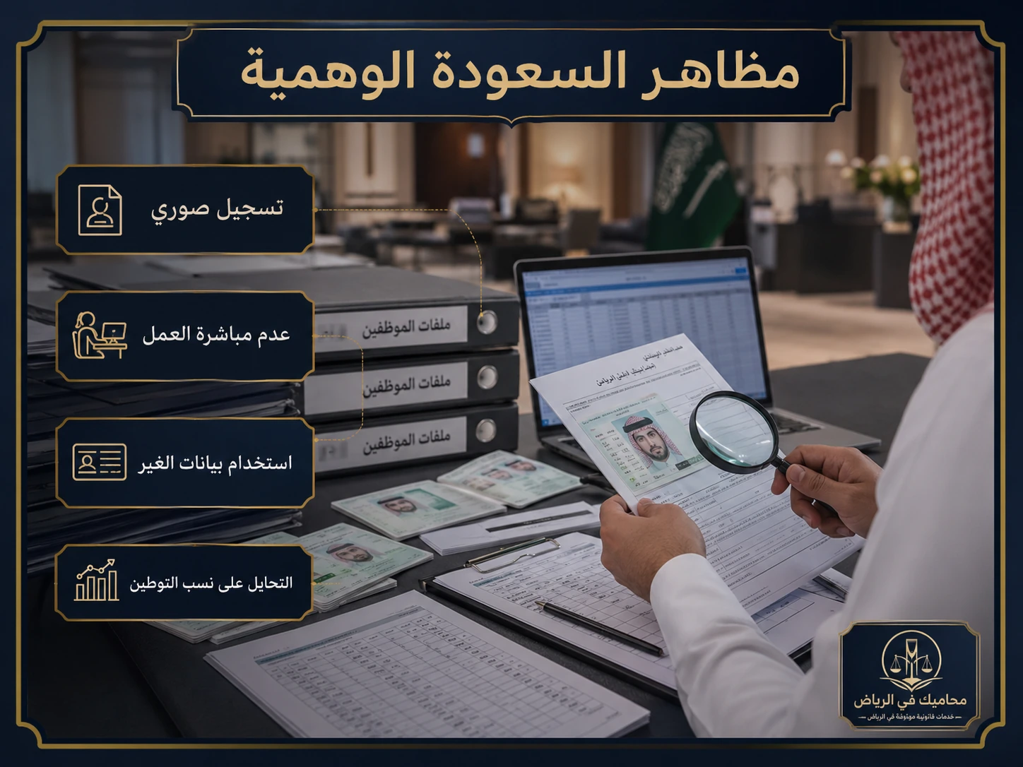 مظاهر السعودة الوهمية في السعودية داخل ملفات الموظفين