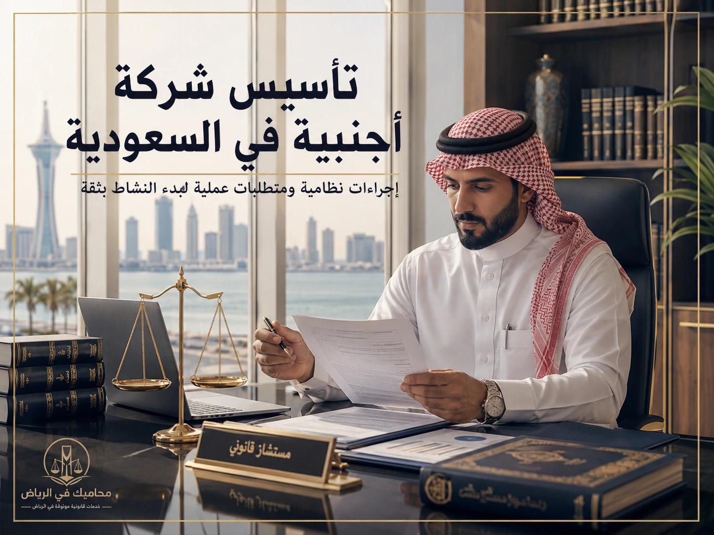 غلاف مقال تأسيس شركة أجنبية في السعودية