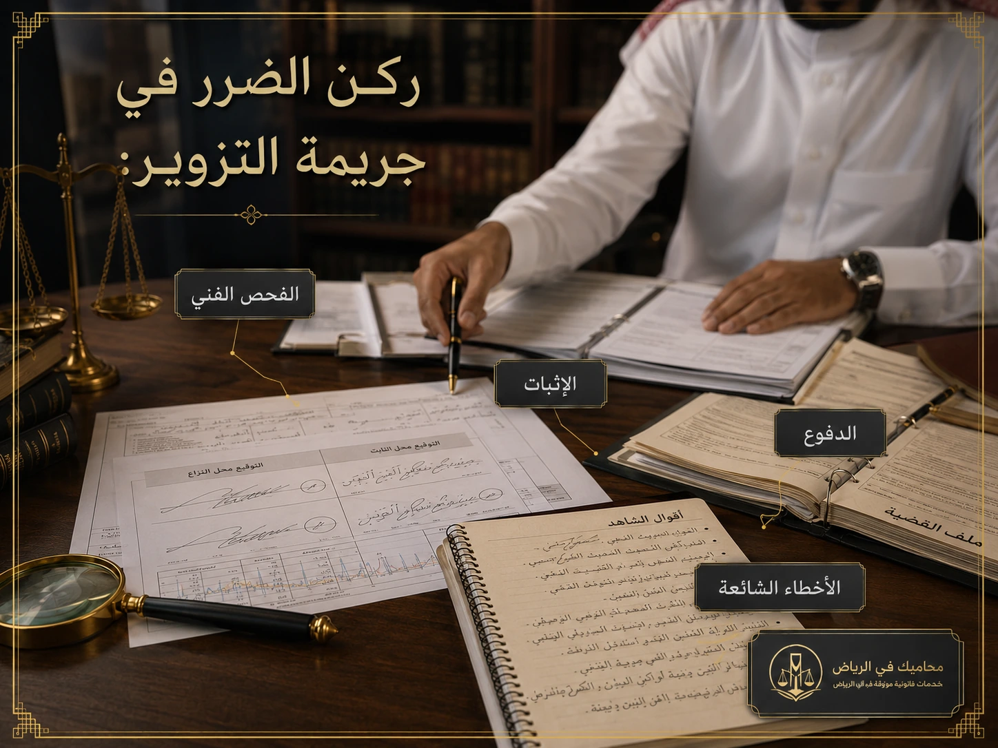 مستندات وأدلة فنية لشرح إثبات الضرر في جريمة التزوير