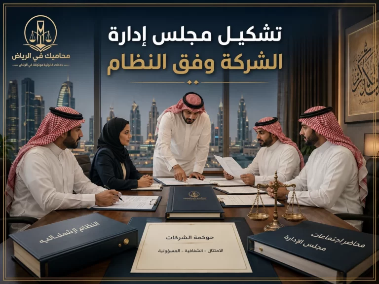 غلاف عن تشكيل مجلس إدارة الشركة وفق النظام