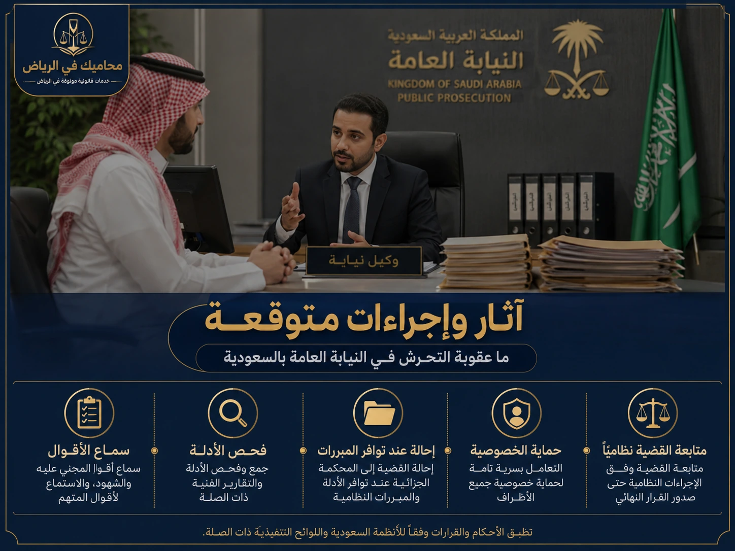 غلاف مقال عن عقوبة التحرش في النيابة العامة بالسعودية