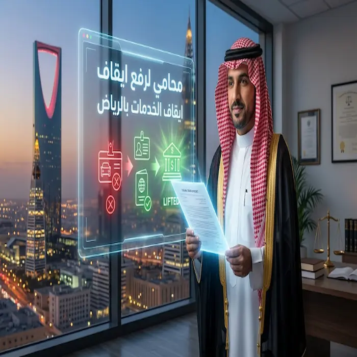 محامي لرفع ايقاف الخدمات بالرياض