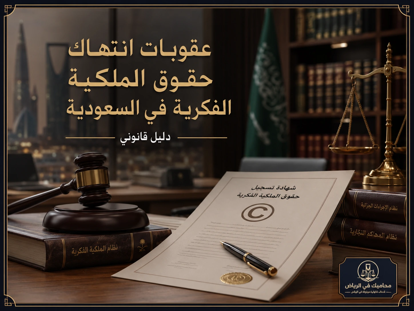 غلاف عقوبات انتهاك حقوق الملكية الفكرية في السعودية