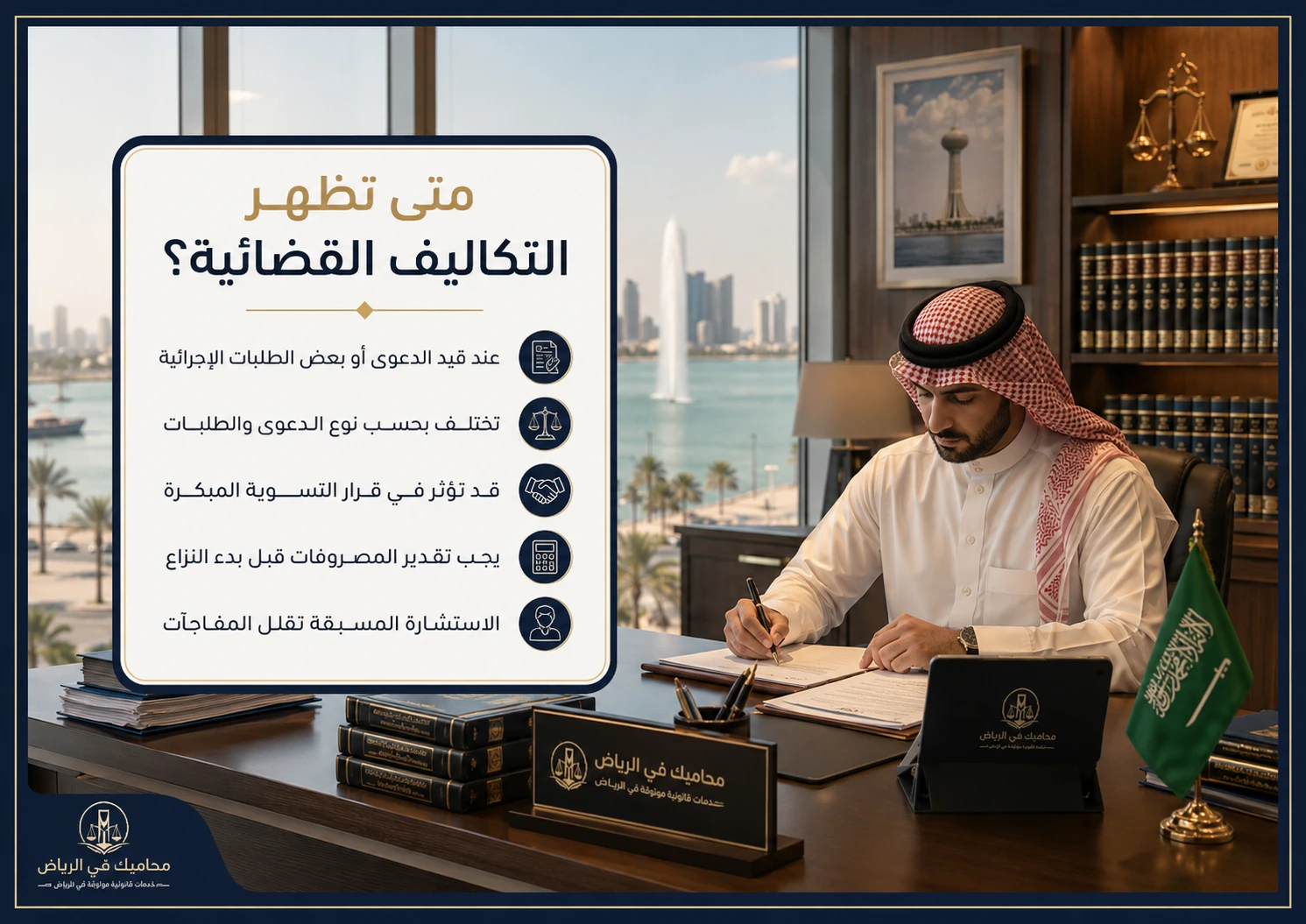 متى تظهر التكاليف القضائية في السعودية