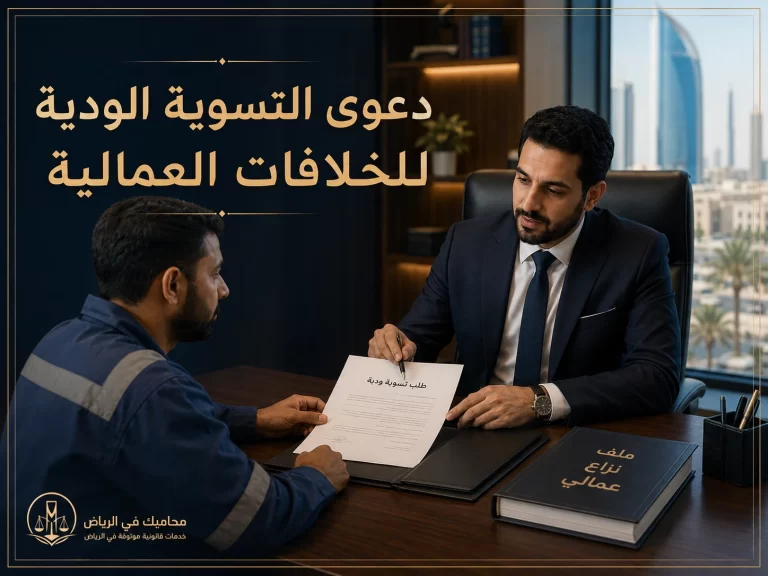 غلاف دعوى التسوية الودية للخلافات العمالية