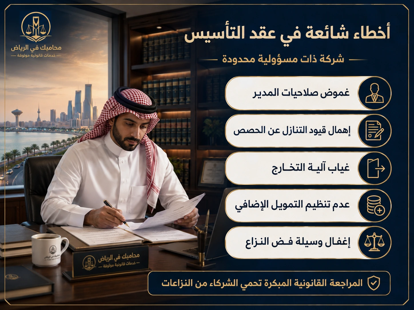 إنفوجرافكس أخطاء شائعة في عقد التأسيس