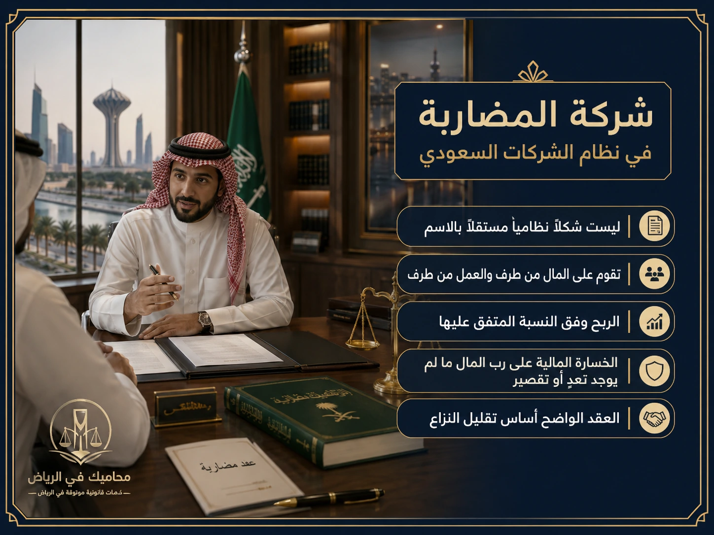 إنفوجرافكس عن أهم ملامح شركة المضاربة في النظام السعودي