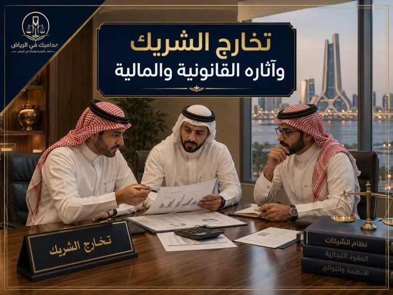 غلاف عن تخارج الشريك وآثاره القانونية والمالية