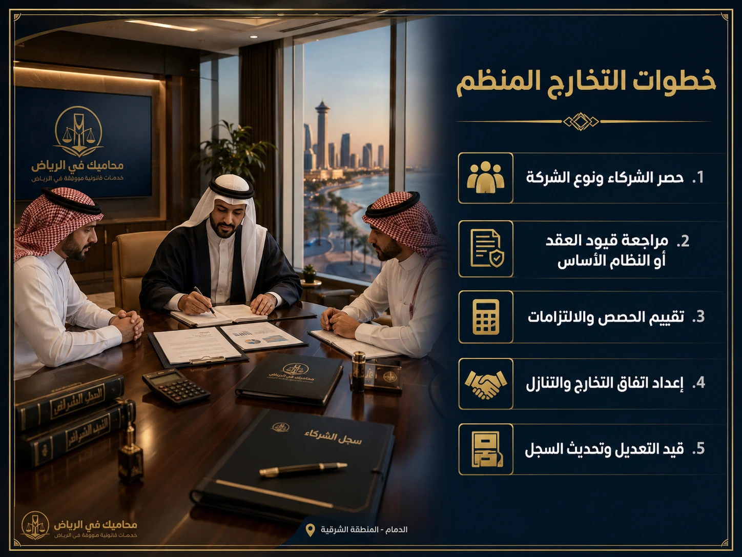 إنفوجرافكس عن خطوات التخارج المنظم في الشركات