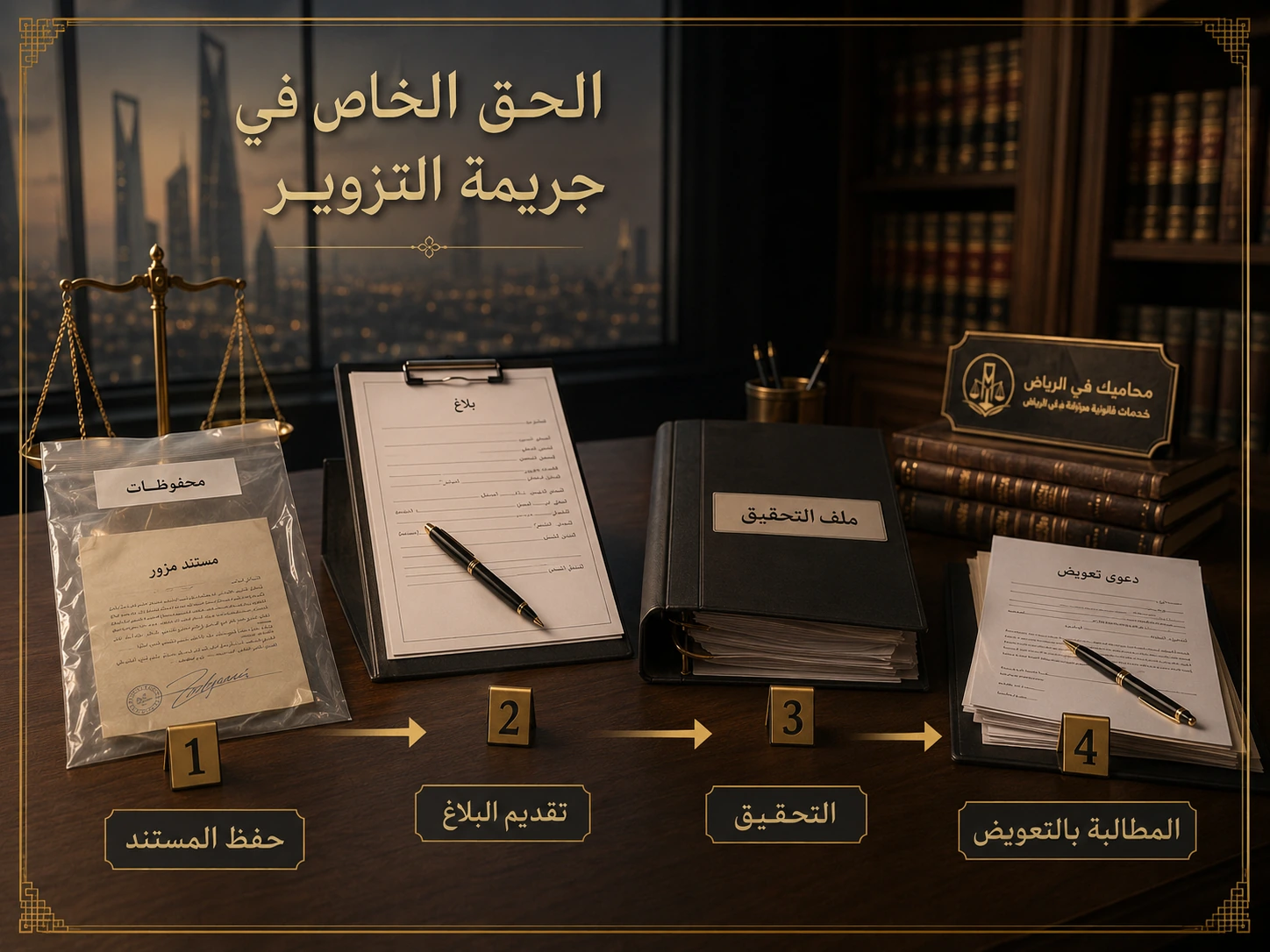 مخطط واقعي يوضح مطالبات الحق الخاص في قضايا التزوير