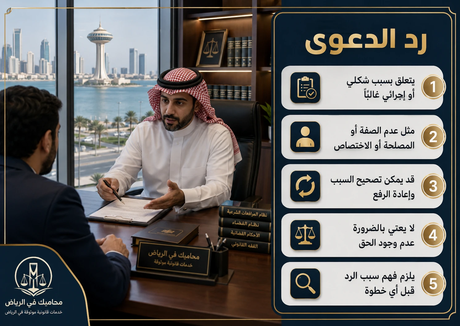 متى يكون رد الدعوى في القضاء السعودي