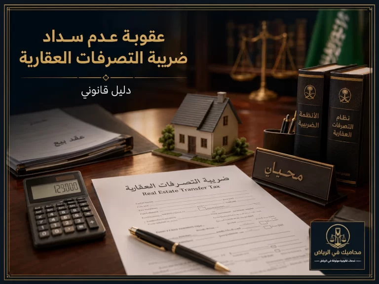 غلاف عقوبة عدم سداد ضريبة التصرفات العقارية في السعودية