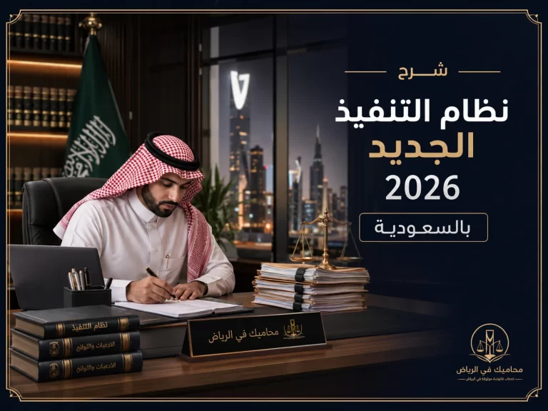 غلاف شرح نظام التنفيذ الجديد 2026 بالسعودية