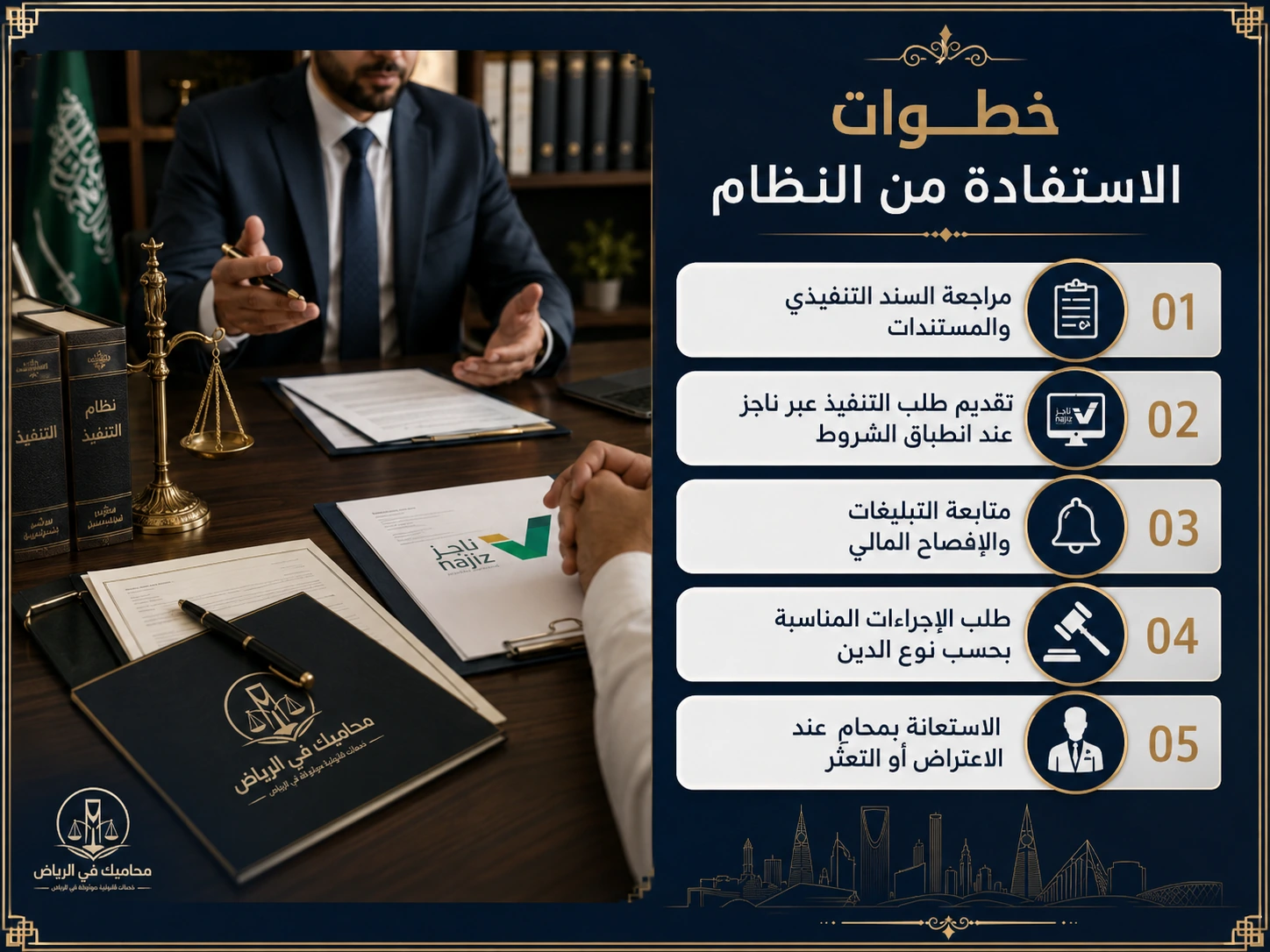 إنفوجرافكس يوضح أخطاء تؤخر طلب التنفيذ