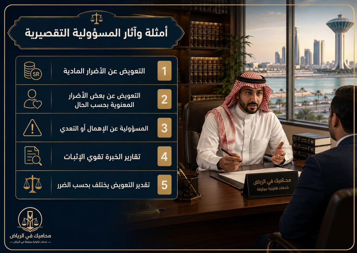أمثلة وآثار المسؤولية التقصيرية في القضاء السعودي