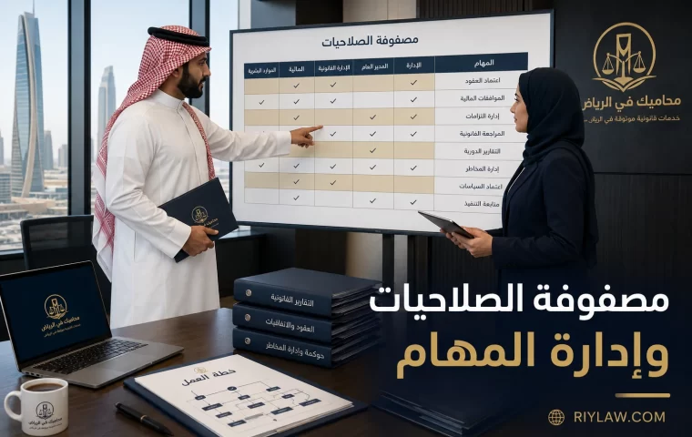 مصفوفة الصلاحيات وإدارة المهام