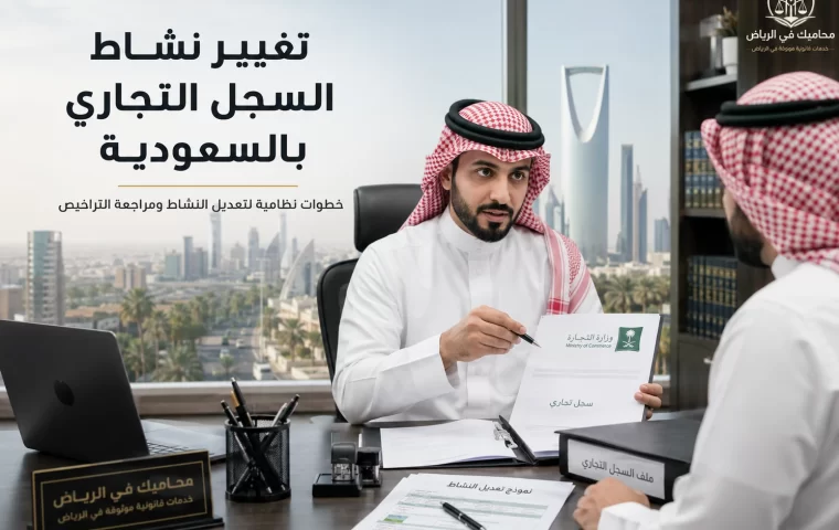 تغيير نشاط السجل التجاري بالسعودية