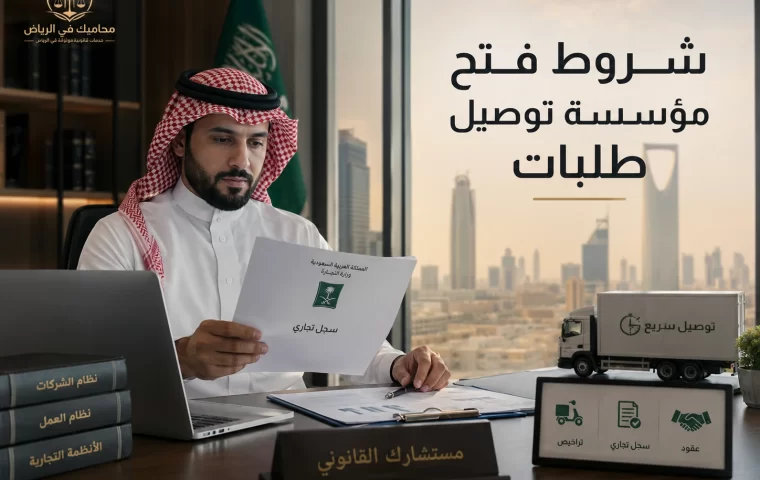 شروط فتح مؤسسة توصيل طلبات