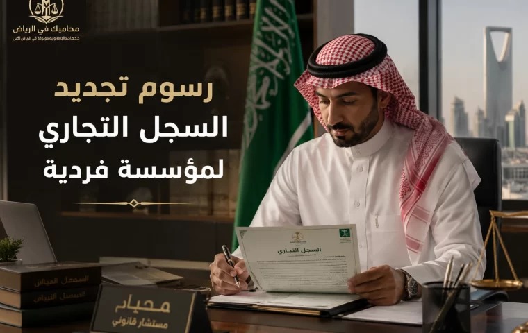 رسوم تجديد السجل التجاري لمؤسسة فردية