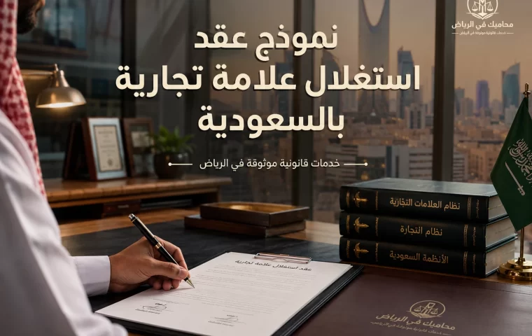نموذج عقد استغلال علامة تجارية بالسعودية
