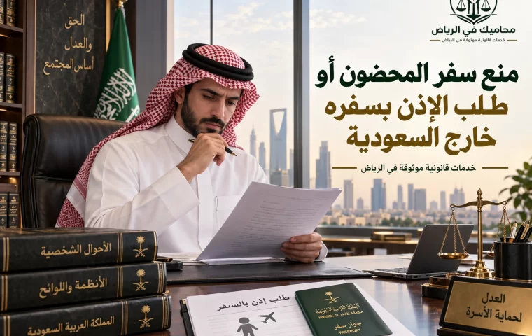 منع سفر المحضون أو طلب الإذن بسفره خارج السعودية