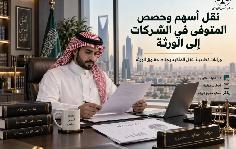نقل أسهم وحصص المتوفى في الشركات إلى الورثة