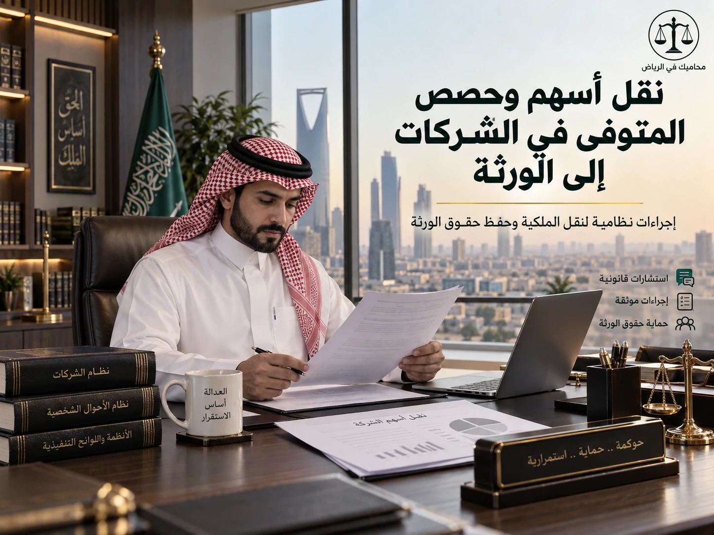 نقل أسهم وحصص المتوفى في الشركات إلى الورثة