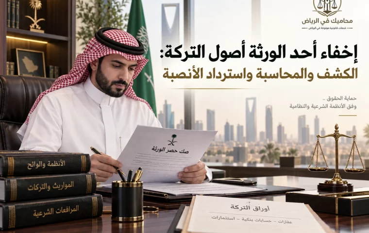 إخفاء أحد الورثة أصول التركة: الكشف والمحاسبة واسترداد الأنصبة