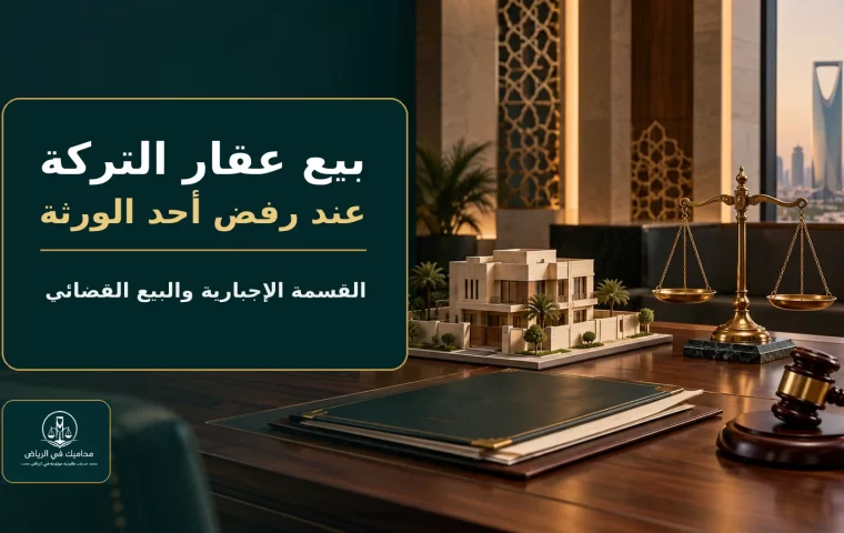 غلاف بيع عقار التركة عند رفض أحد الورثة والقسمة الإجبارية في السعودية