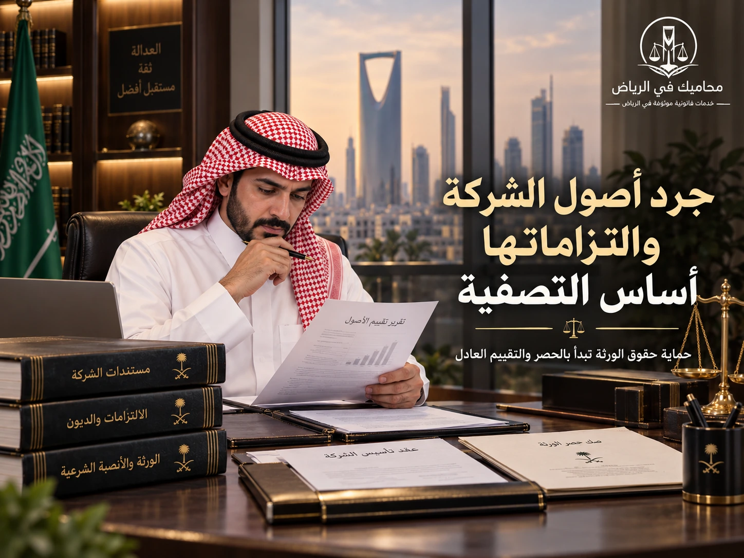 جرد أصول الشركة والتزاماتها أساس التصفية العادلة