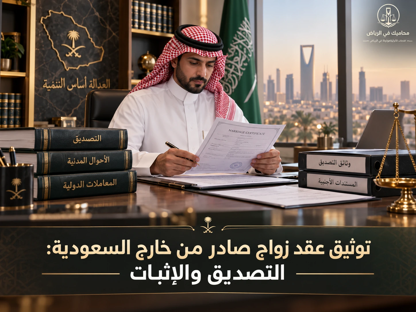 توثيق عقد زواج صادر من خارج السعودية: التصديق والإثبات