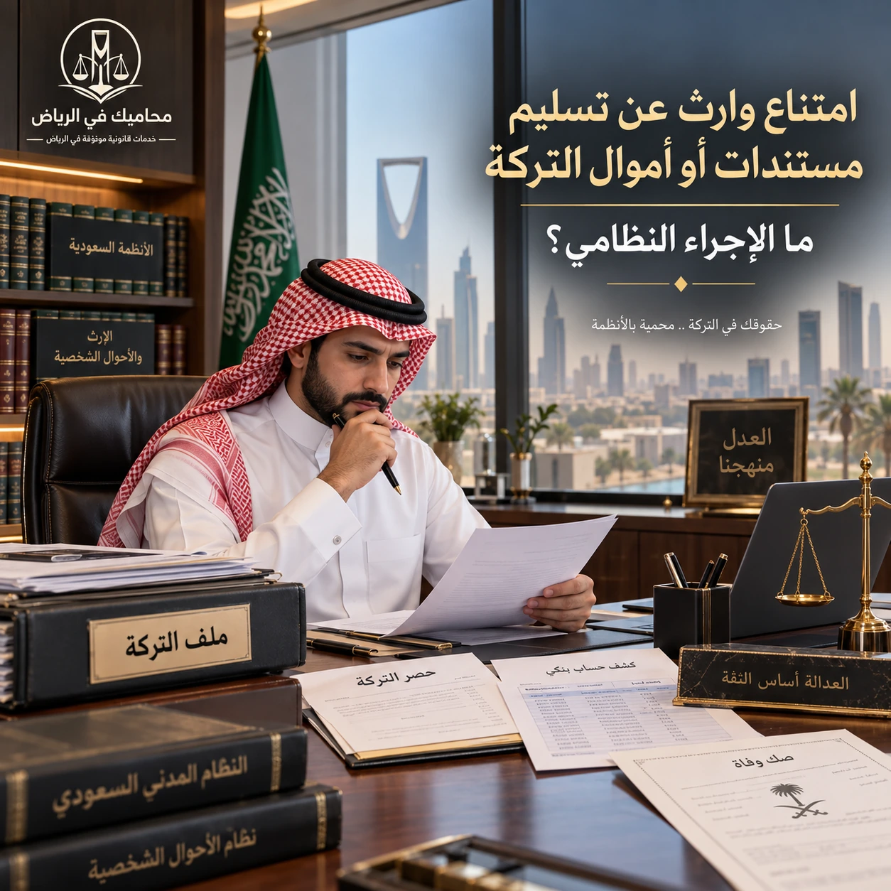 امتناع وارث عن تسليم مستندات أو أموال التركة: ما الإجراء النظامي؟