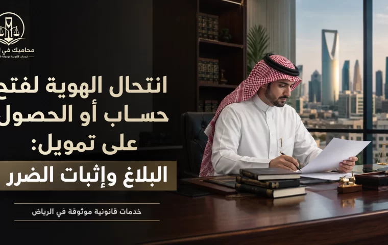 انتحال الهوية لفتح حساب أو الحصول على تمويل: البلاغ وإثبات الضرر