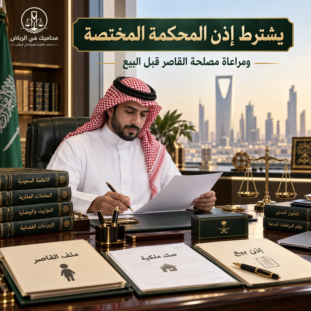 إذن المحكمة لبيع عقار القاصر في التركة