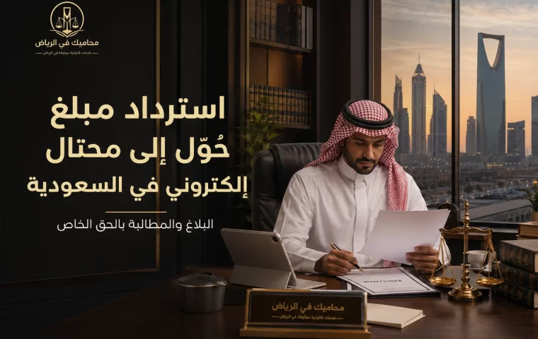 استرداد مبلغ حُوّل إلى محتال إلكتروني في السعودية: البلاغ والمطالبة بالحق الخاص