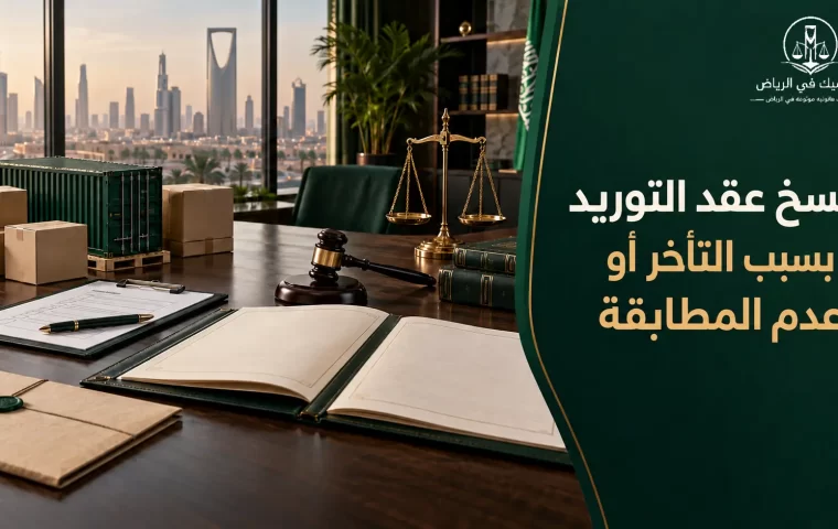 فسخ عقد التوريد بسبب التأخر أو عدم مطابقة البضاعة في السعودية