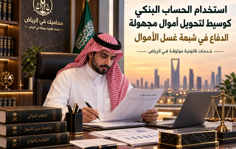 استخدام الحساب البنكي كوسيط لتحويل أموال مجهولة: الدفاع في شبهة غسل الأموال