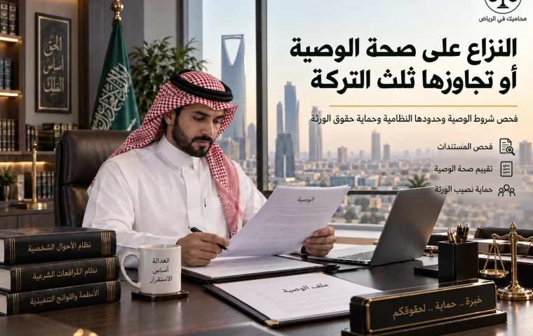 النزاع على صحة الوصية أو تجاوزها ثلث التركة