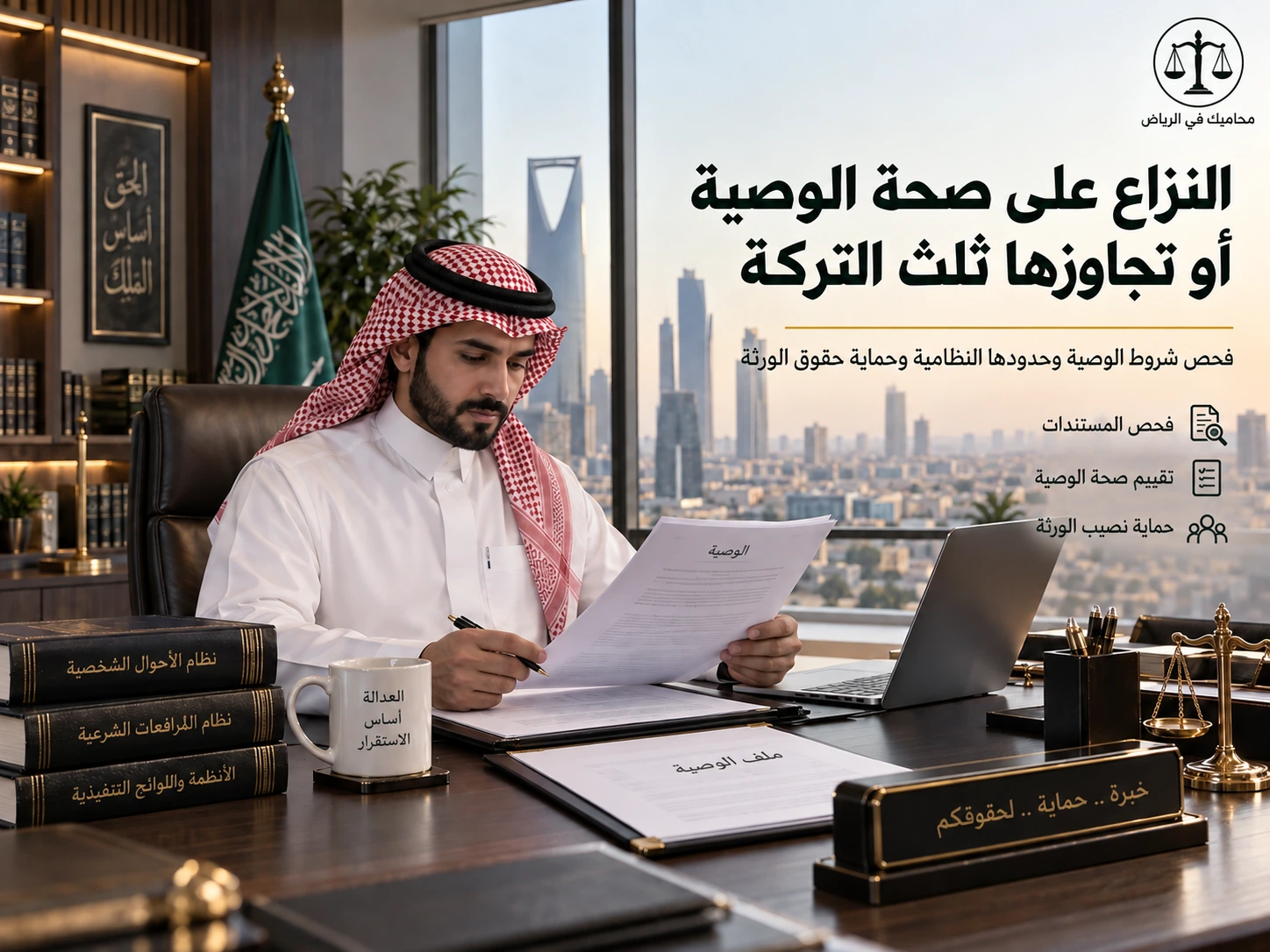 النزاع على صحة الوصية أو تجاوزها ثلث التركة