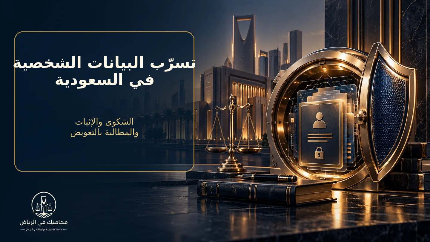 غلاف تسرّب البيانات الشخصية في السعودية والشكوى والتعويض