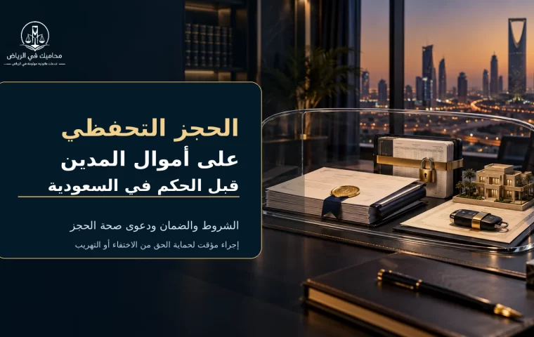 غلاف الحجز التحفظي على أموال المدين قبل الحكم في السعودية